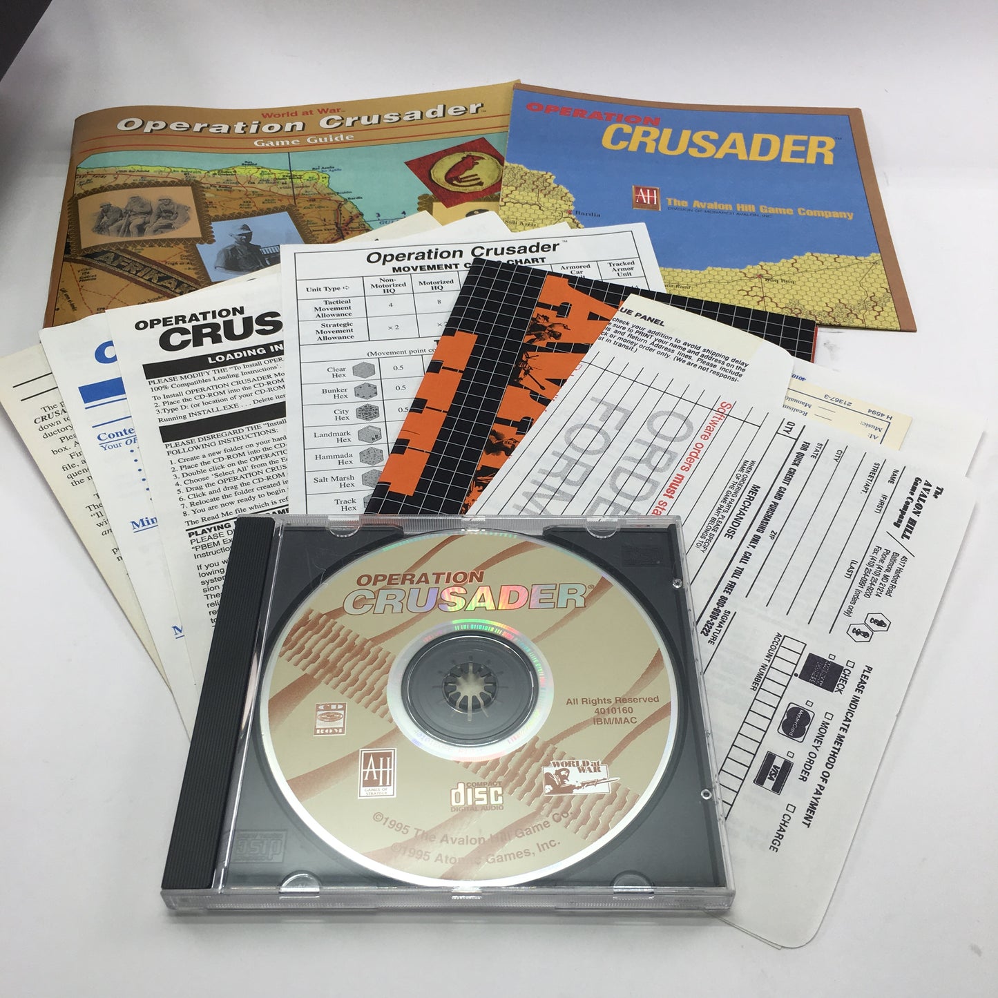 Operation Crusader (PC, 1989) Complete in Original Box w/ All Inserts, CIB