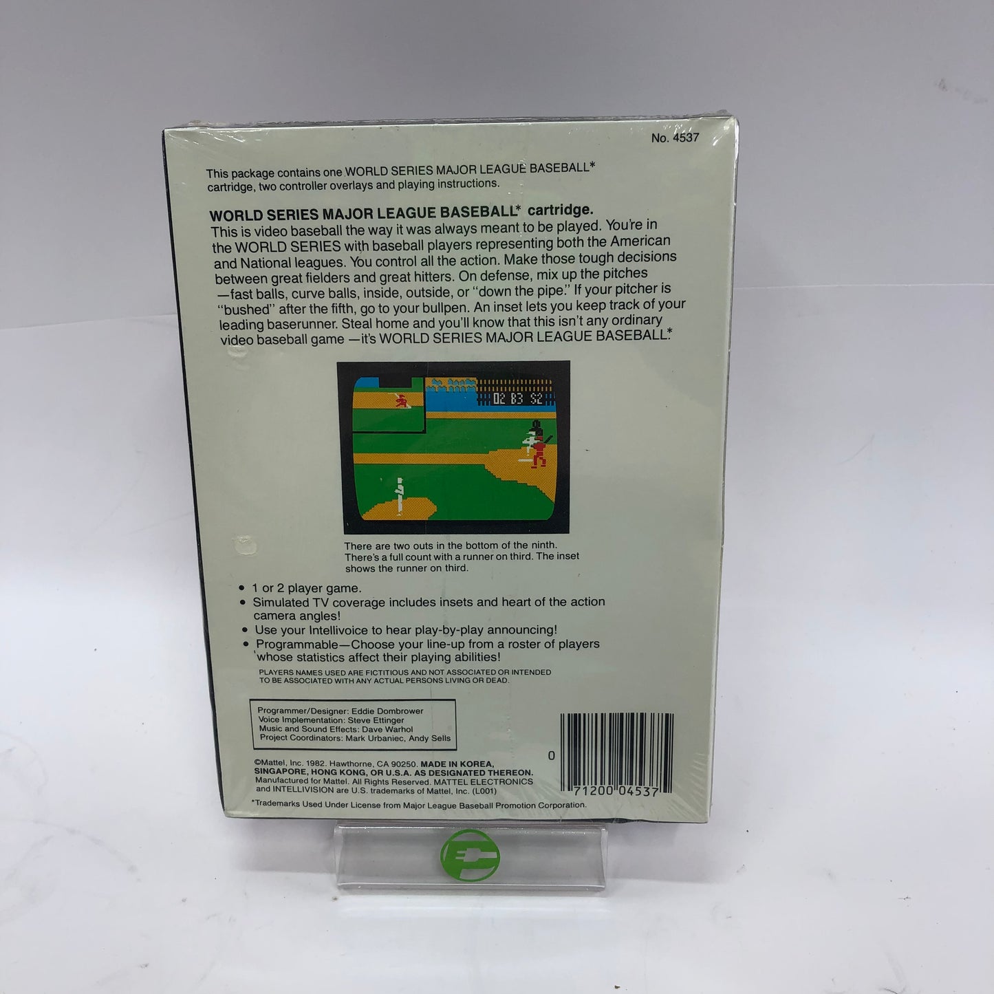 New World Series Major League Baseball (Mattel Intellivision 1982)Factory Sealed