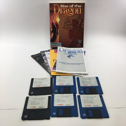 Rise of the Dragon (PC, 1990) 3.5" Discs Only w/ Manuals and Original Box