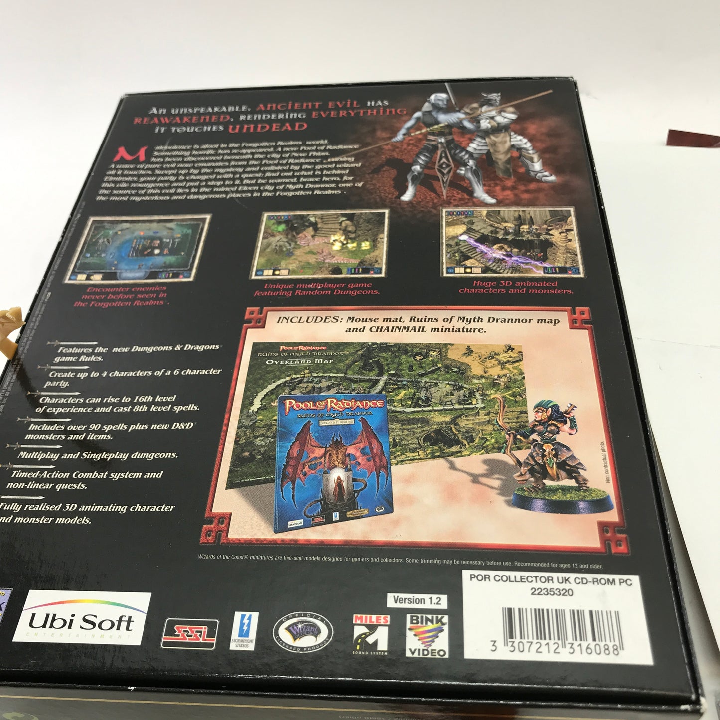 Pool of Radiance: Ruins of Myth Drannor Collectors Edition (PC, 2001) w Figurine