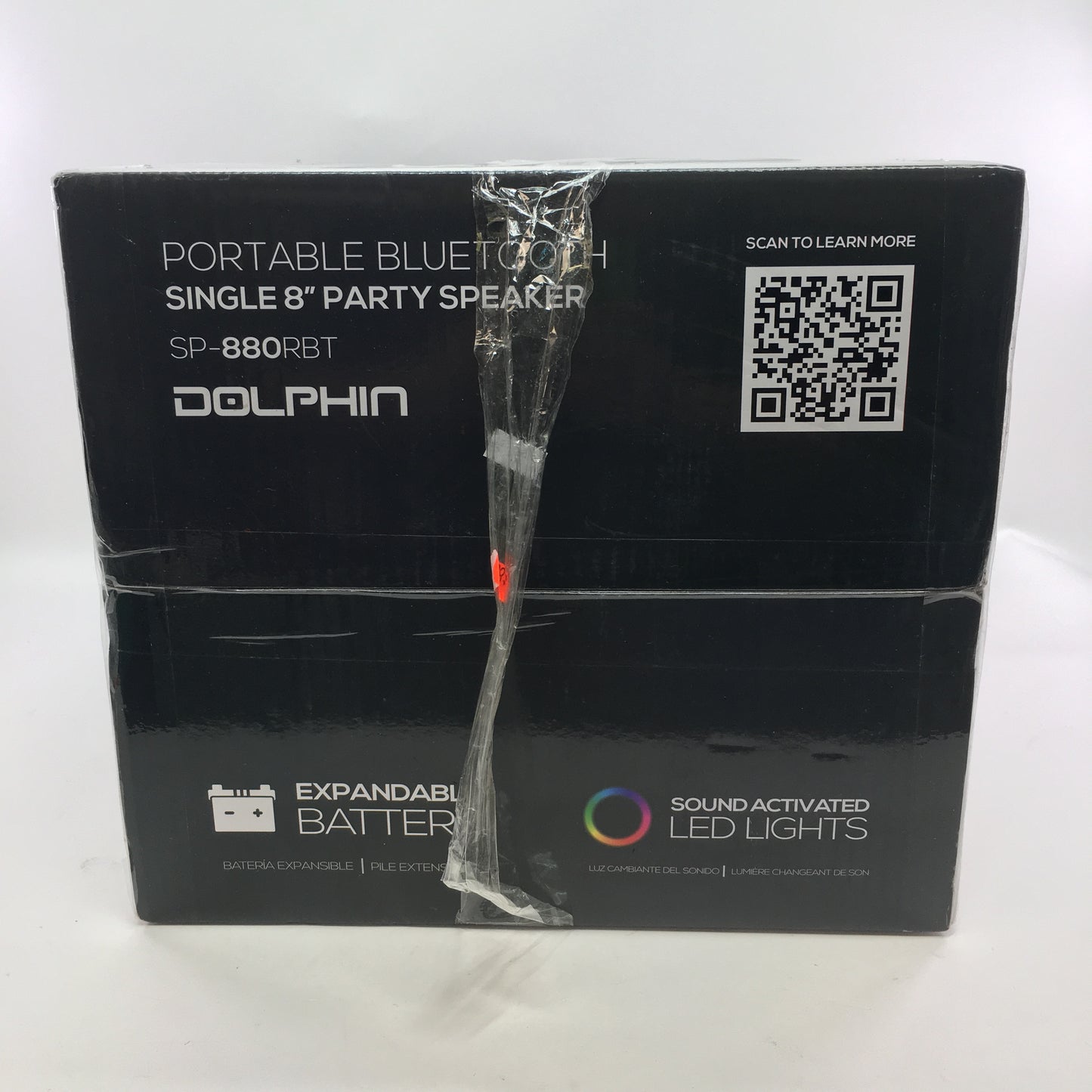 New Dolphin Bocina 8" Rechargeable Party Speaker Black SP-880RBT