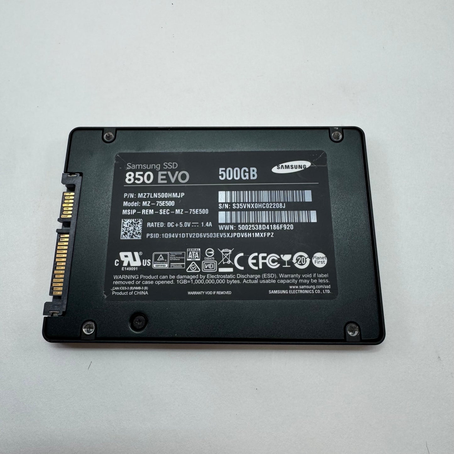 Samsung 2.5" 850 EVO 500GB eSATA III 6Gbps SSD MZ-75E500