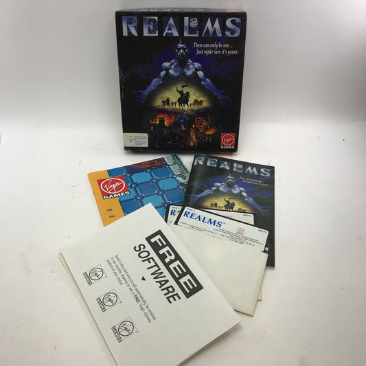 Realms (PC, 1991) Complete in Original Box Virgin Games 5.25" Floppy Discs