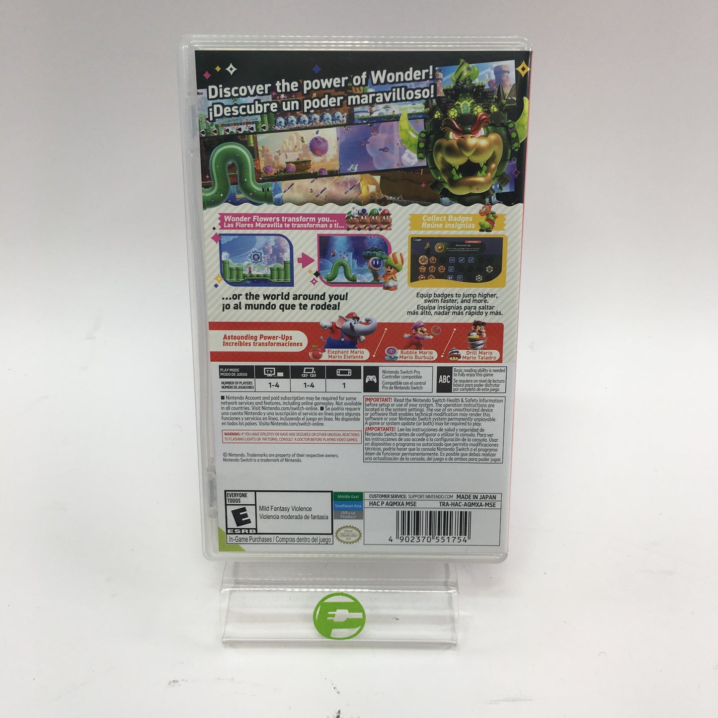 Super Mario Bros. Wonder (Nintendo Switch, 2023) Complete in Original Box CIB