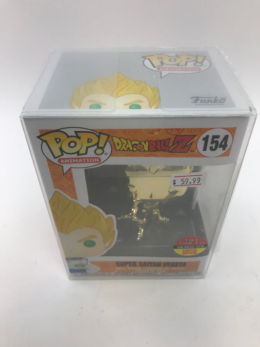 New Funko Pop Super Saiyan Vegeta Gold Dragon Ball Z #154 San Diego 2018