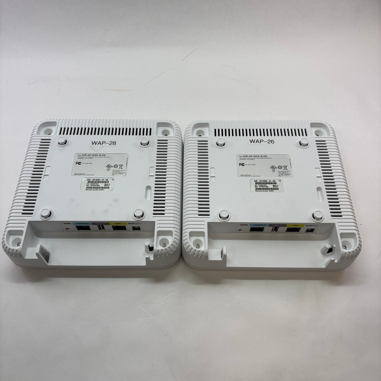 Lot of 2 Cisco Aironet 1830 Wireless Access Point AP1832-B-K9