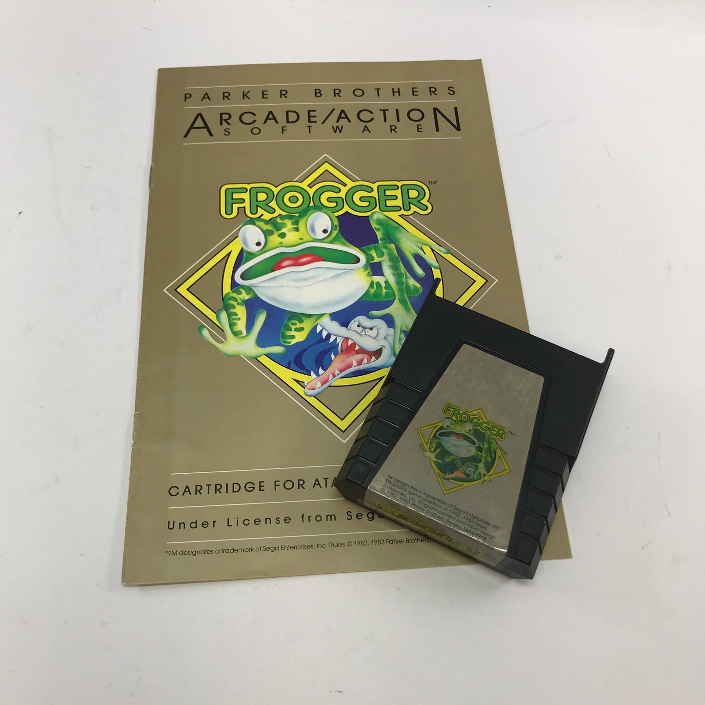 Frogger (Atari 400, 1979) Cartridge and Manual Only