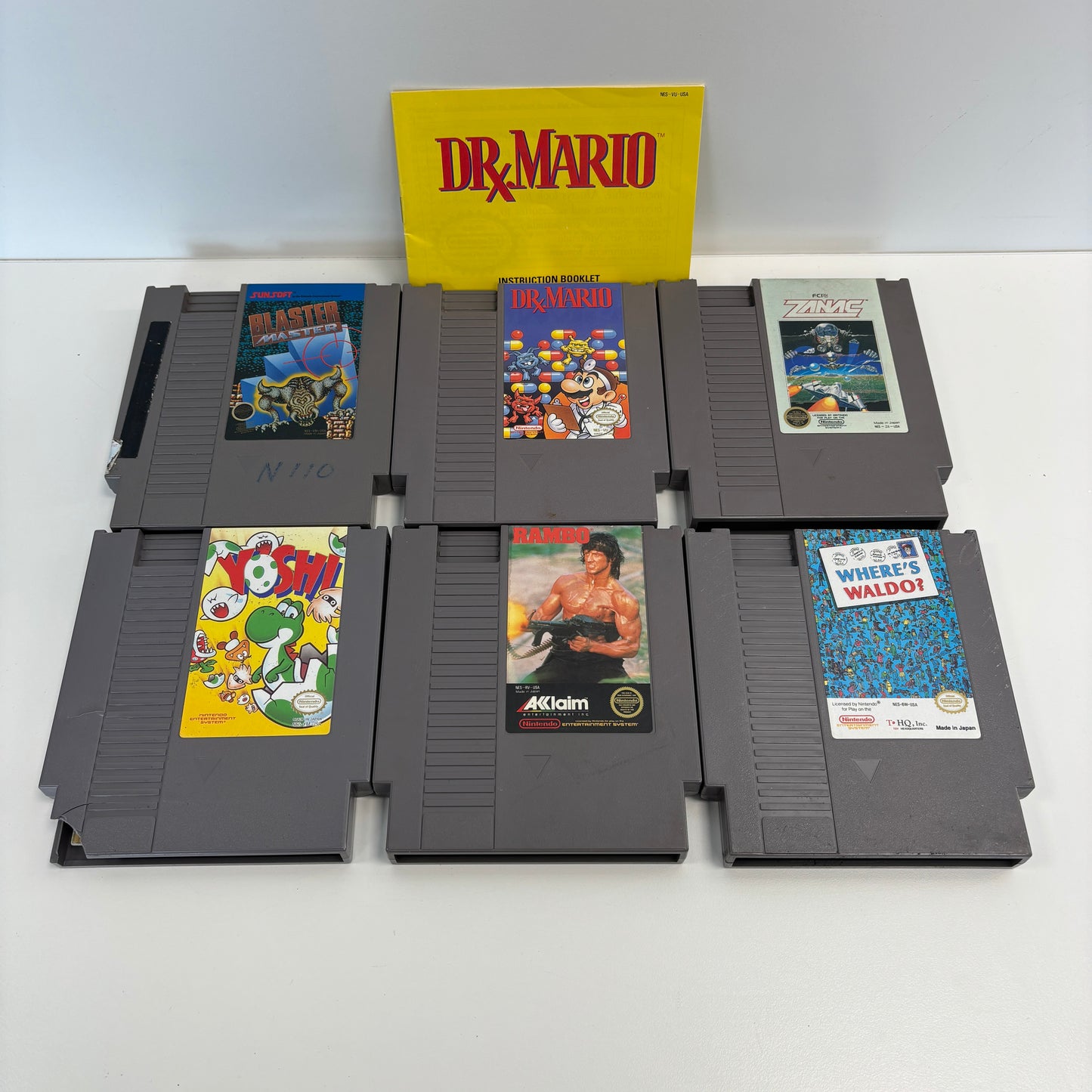 Nintendo Entertainment System NES Video Game Bundle NES-001 Tested Working