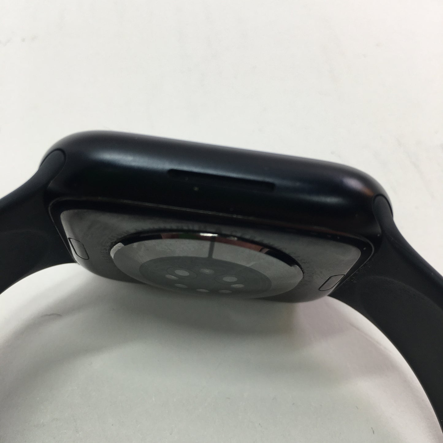 GPS Only Apple Watch Series 8 45MM Black Aluminum Blue Sport Band NVS