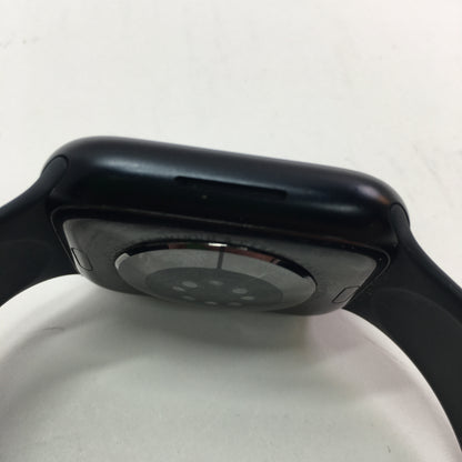 GPS Only Apple Watch Series 8 45MM Black Aluminum Blue Sport Band NVS