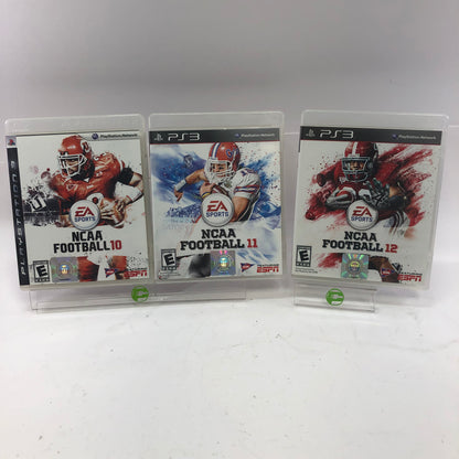 NCAA Football Collection [10, 11, 12] PlayStation 3 PS3 Games, All CIB