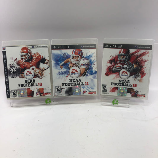 NCAA Football Collection [10, 11, 12] PlayStation 3 PS3 Games, All CIB
