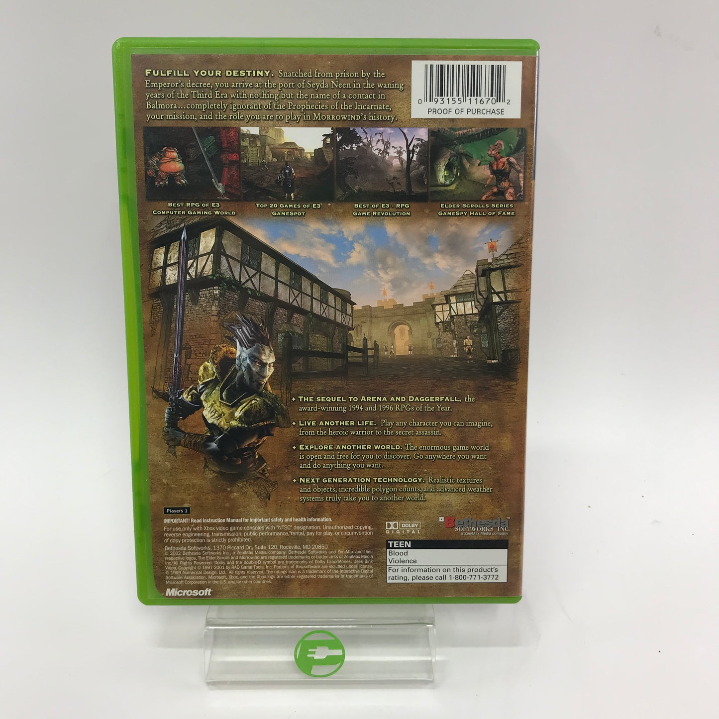 Elder Scrolls III Morrowind (Microsoft Xbox, NaN)
