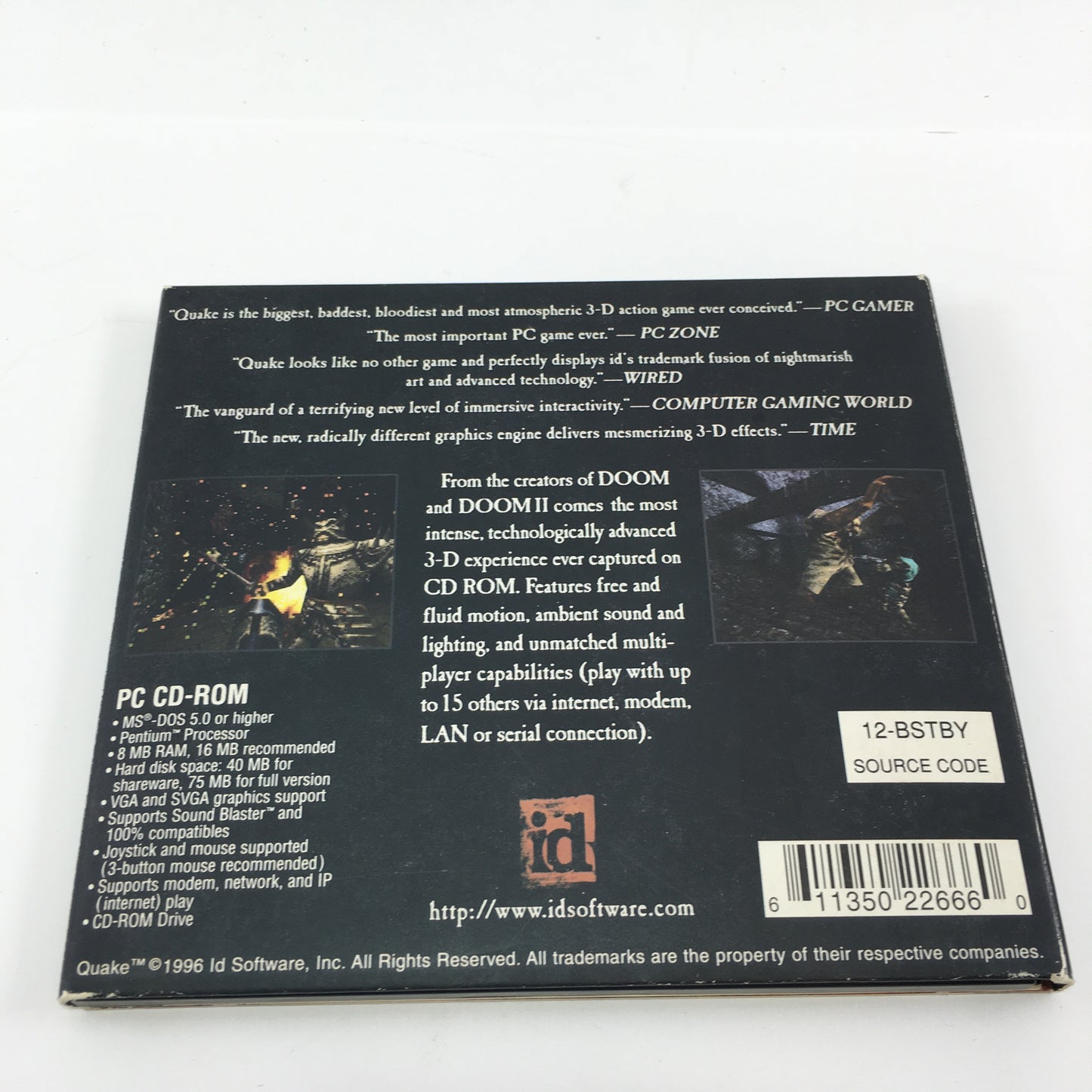 Quake (PC, 1996) Complete in Original Cardboard Sleeve CIB