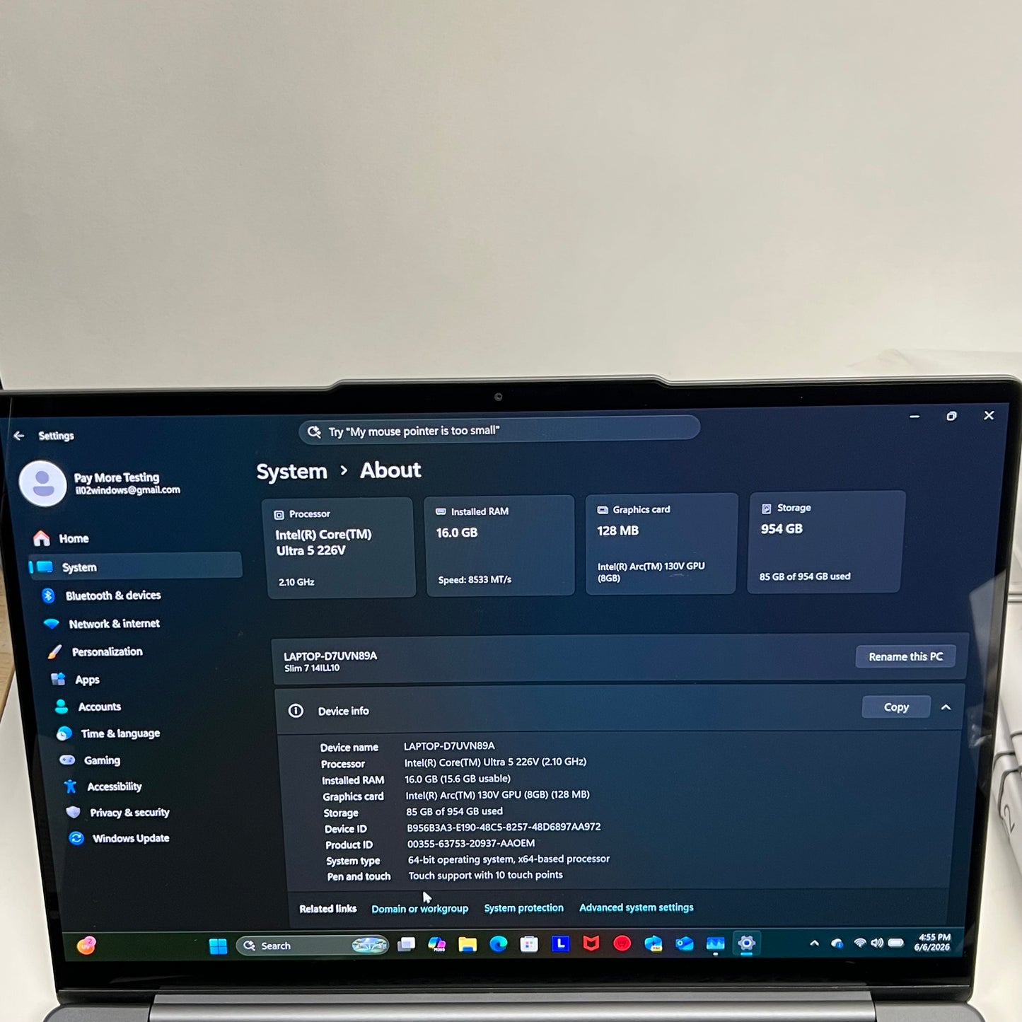 Lenovo IdeaPad Slim 7 14ILL10 14" Intel Core U5 226V 2.1GHz 16GB RAM 1TB SSD