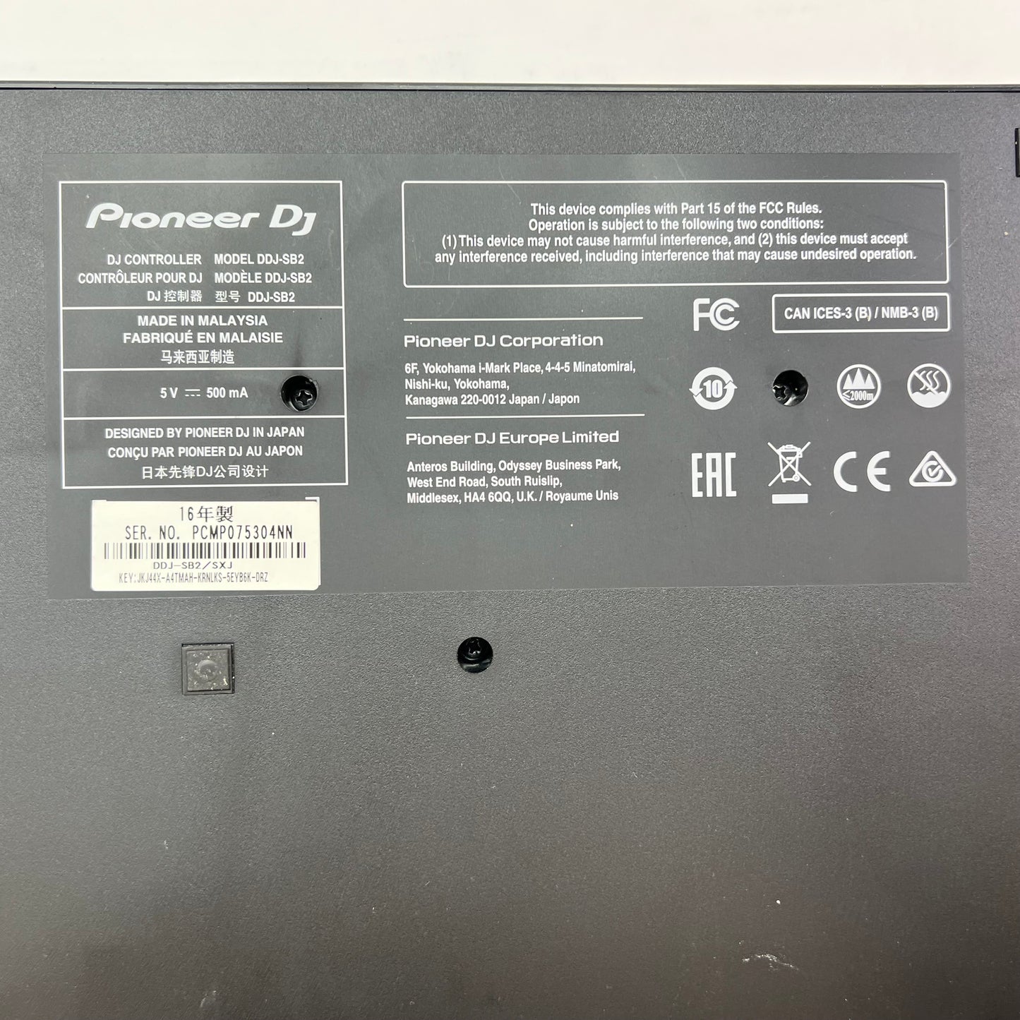 Pioneer DJ DDJ-SB2 2-Channel Dual Deck Controller