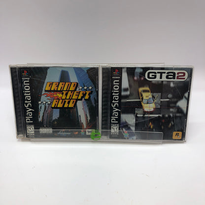 Grant Theft Auto 1 and Grand Theft Auto 2 Sony PlayStation 1 PS1 READ