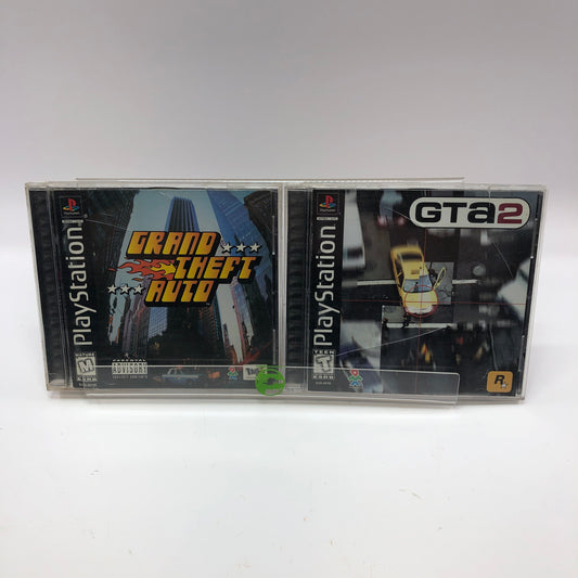 Grant Theft Auto 1 and Grand Theft Auto 2 Sony PlayStation 1 PS1 READ