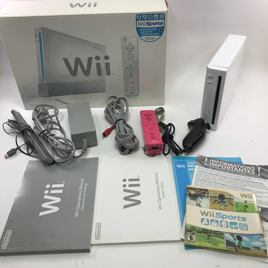 Nintendo Wii Video Game Console RVL-001 White w WiiSports Game CIB