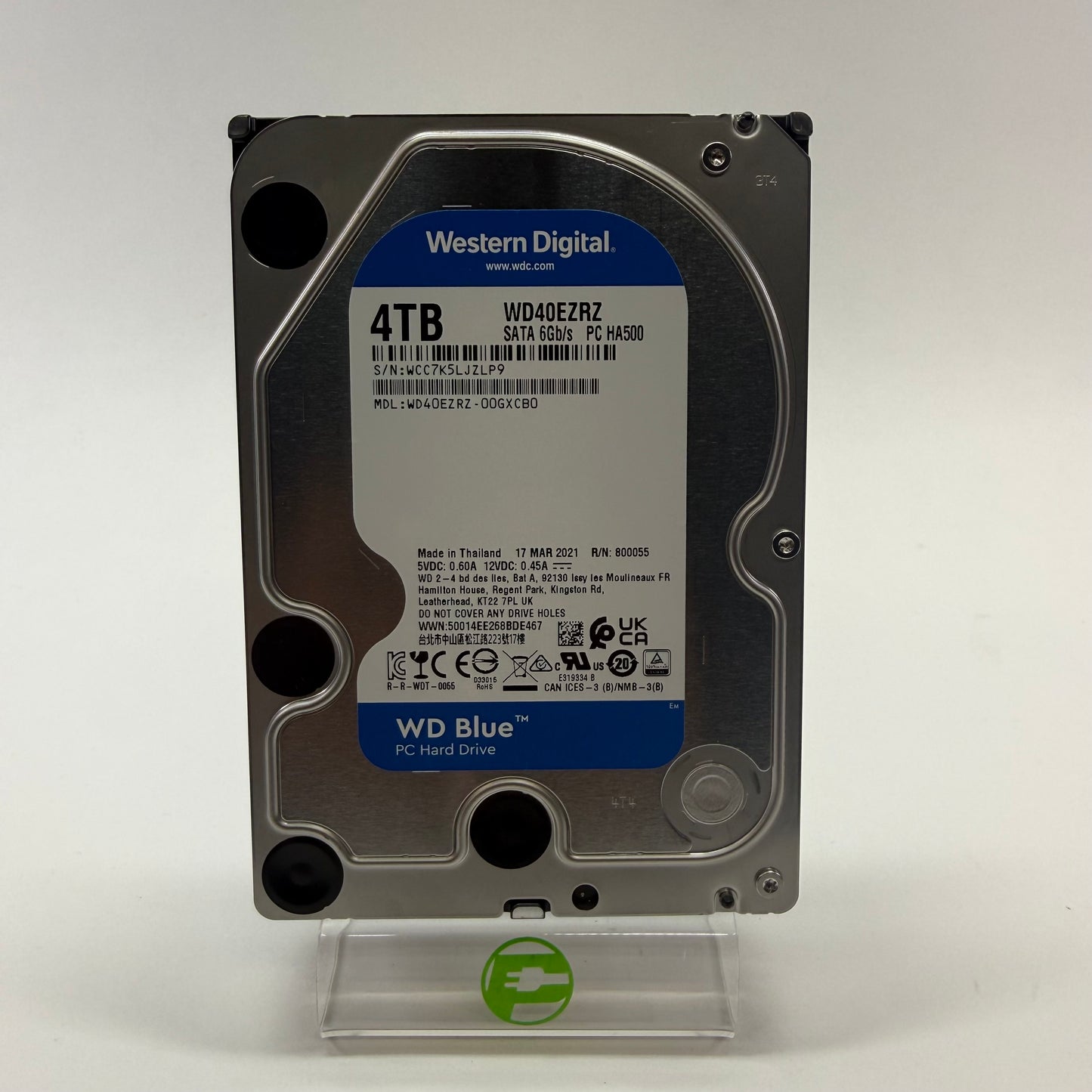 Western Digital WD 3.5" 40EZRZ 4TB SATA III 6Gbps HDD WD40EZRZ-00GXCB0