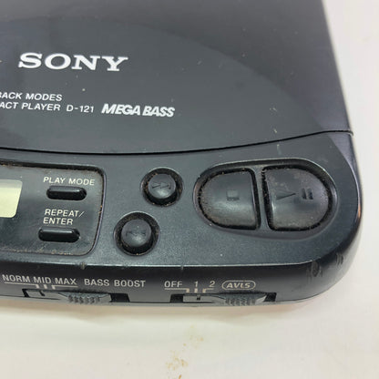 Broken Sony Discman CD Compact Player D-121 MEGA BASS No Power READ