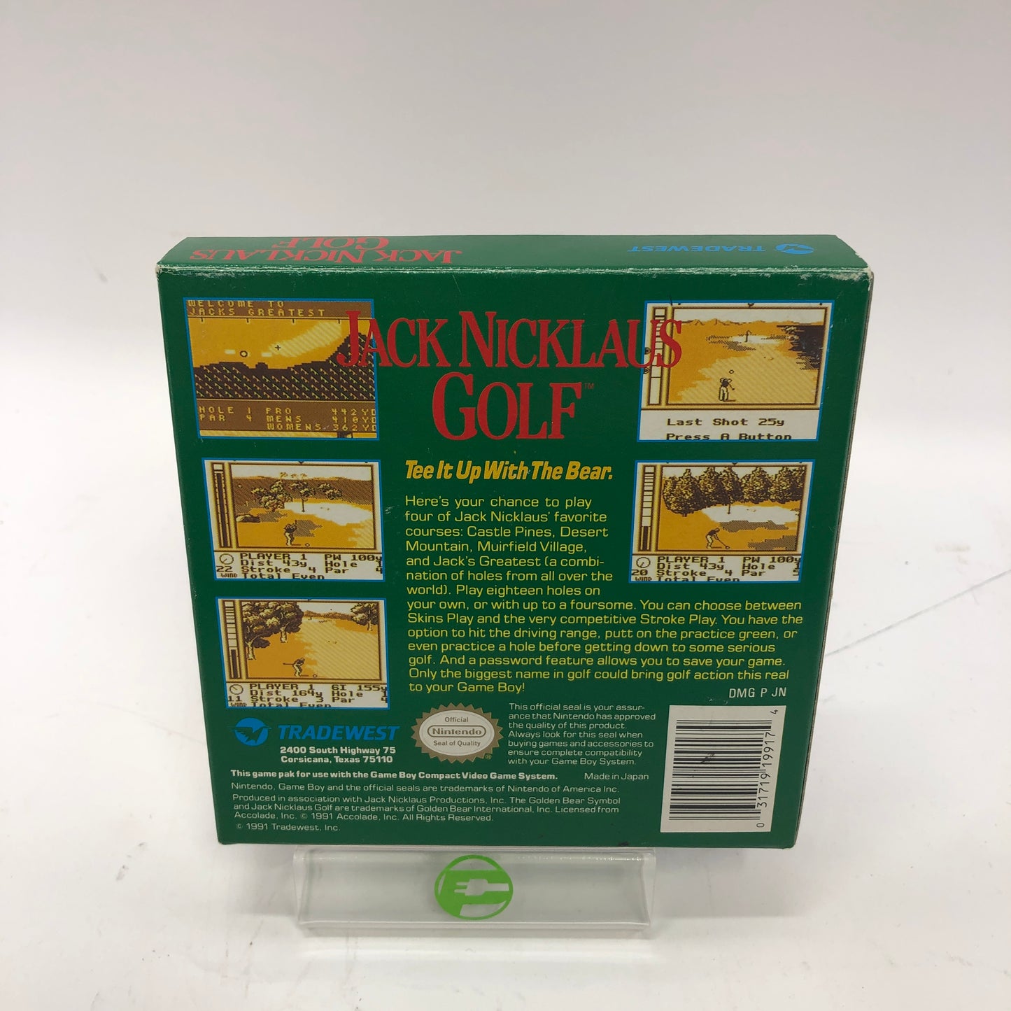 Jack Nicklaus Golf (Nintendo GameBoy, 1992) Complete in Original Box, CIB