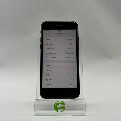 Factory Unlocked Apple iPhone SE 3rd Gen 64GB Midnight MNA93LL/A