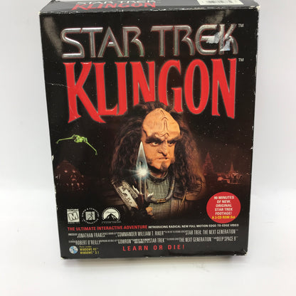 Star Trek Klingon (PC, 1996) Complete in Original Big Box w/ All Inserts, CIB
