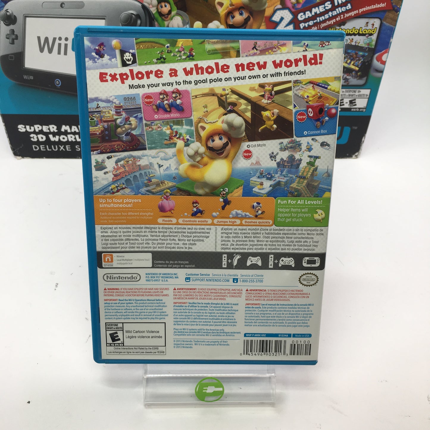 Nintendo Wii U Video Game Console Black CIB Tested and Working w Both Games