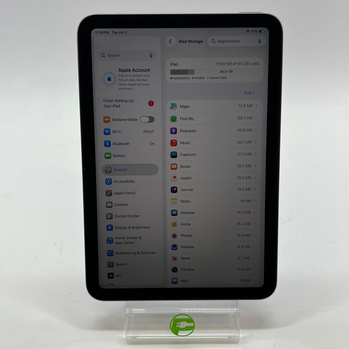 WiFi Only Apple iPad 6th Gen 64GB Purple MK7R3LL/A