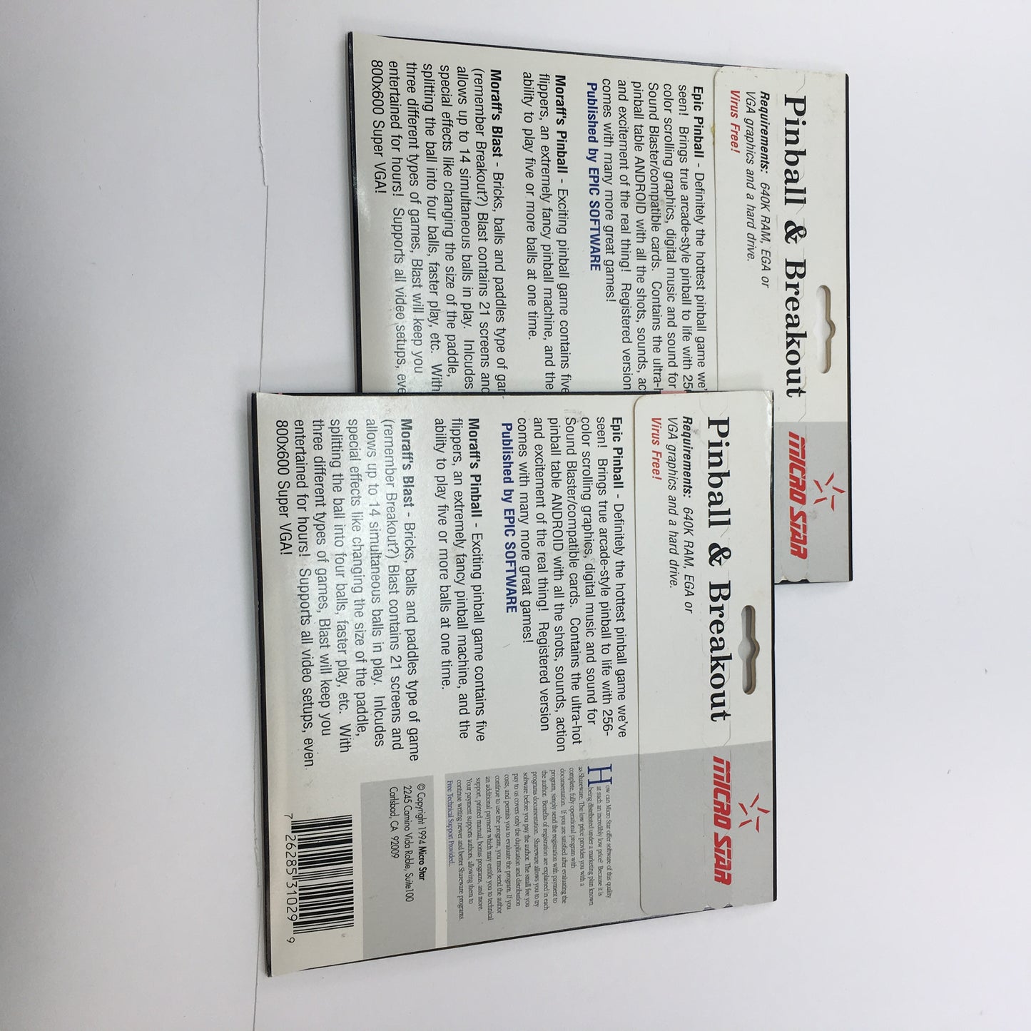 New lot of 15 MicroStar 3 1/2 Disc Games [Pinball and Blast, and More]