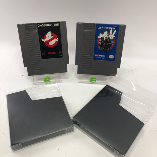 GhostBusters and GhostBusters II Collection w/ Dust Sleeves Nintendo NES Games