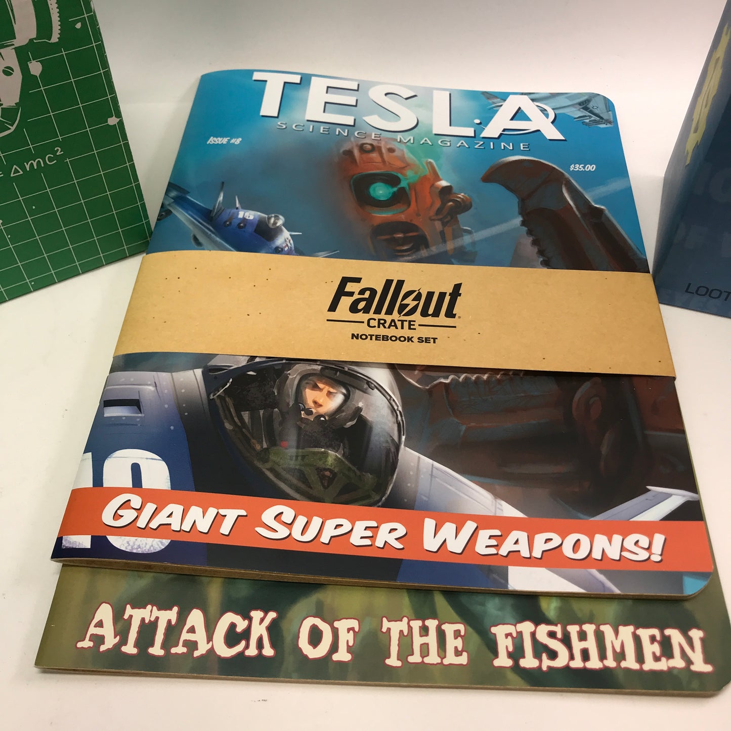 Fallout Loot Crate #10 Scavenged Figure, Replica, Pin and Notebooks