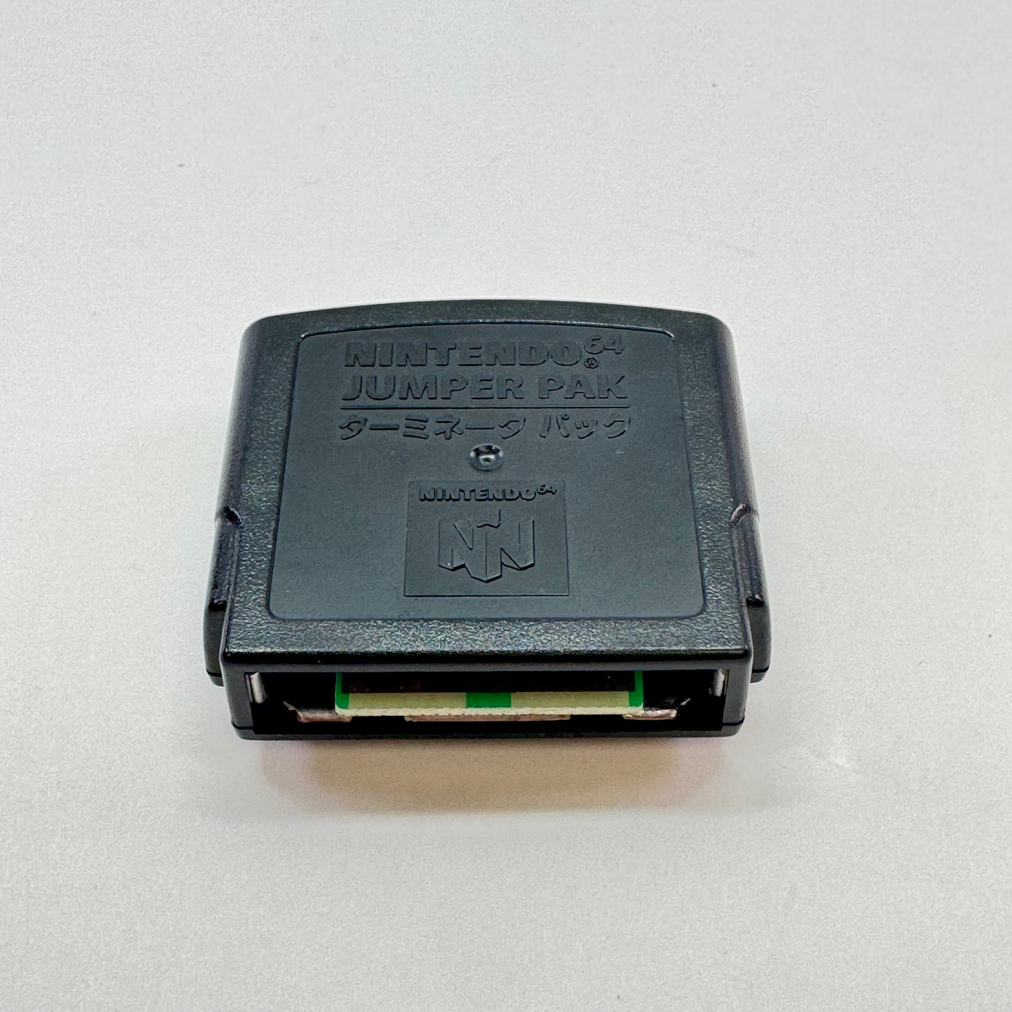 Untested Nintendo 64 Jumper Pak (NUS-008)+TremorPakPlus/Memory Card (P-385/P-302) Black/Gray