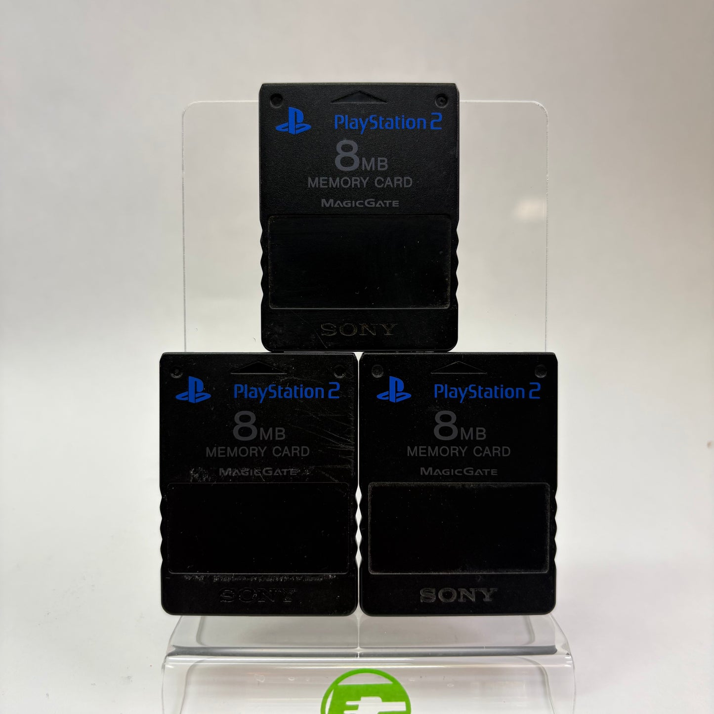 3 Sony PlayStation 2 PS2 Memory Cards  Black SCPH-10020