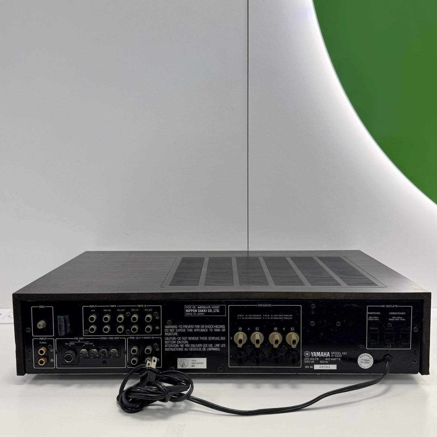 Yamaha R-1000 100W 8 ohm 2 Channel Natural Sound Stereo  AMPG1US1BLK