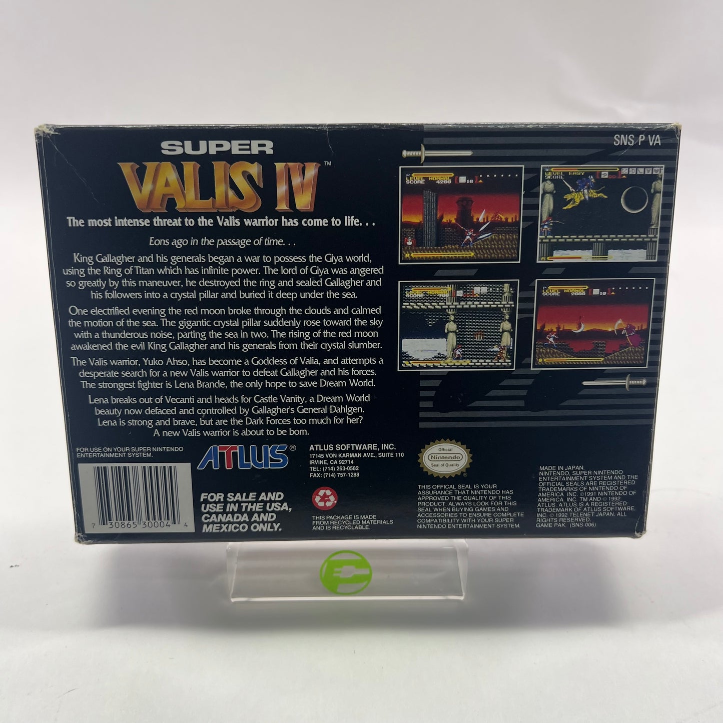 Super Valis IV (Super Nintendo SNES, 1993) Complete In Box CIB