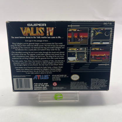 Super Valis IV (Super Nintendo SNES, 1993) Complete In Box CIB