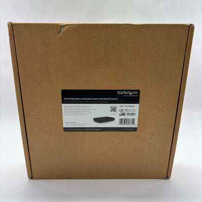 Open box StarTech.com 4 Port VGA Video and Audio Switch w Control RS232