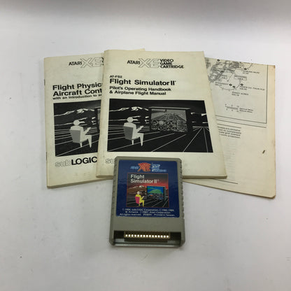 Flight Simulator II (Atari XE, 1986) Cartridge and Manuals Only