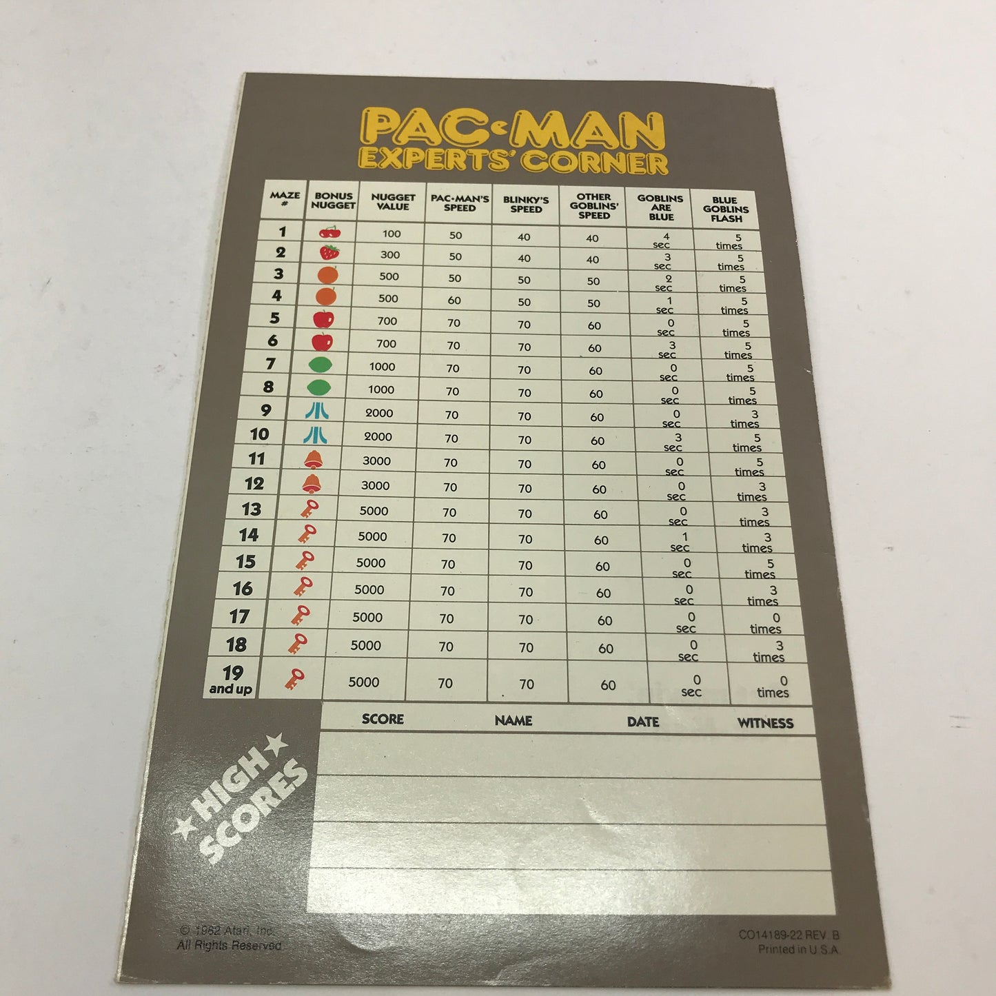 Pac-Man (Atari 400, 1981) Cartridge and Manual Only