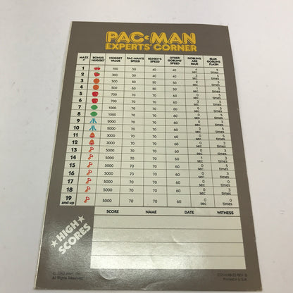 Pac-Man (Atari 400, 1981) Cartridge and Manual Only
