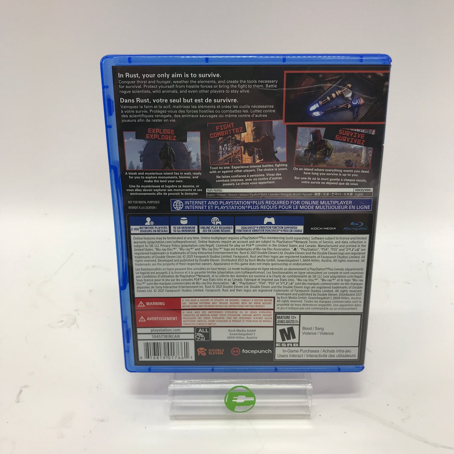 Rust: Console Edition (Sony PlayStation 4 PS4, 2021) w Original Box