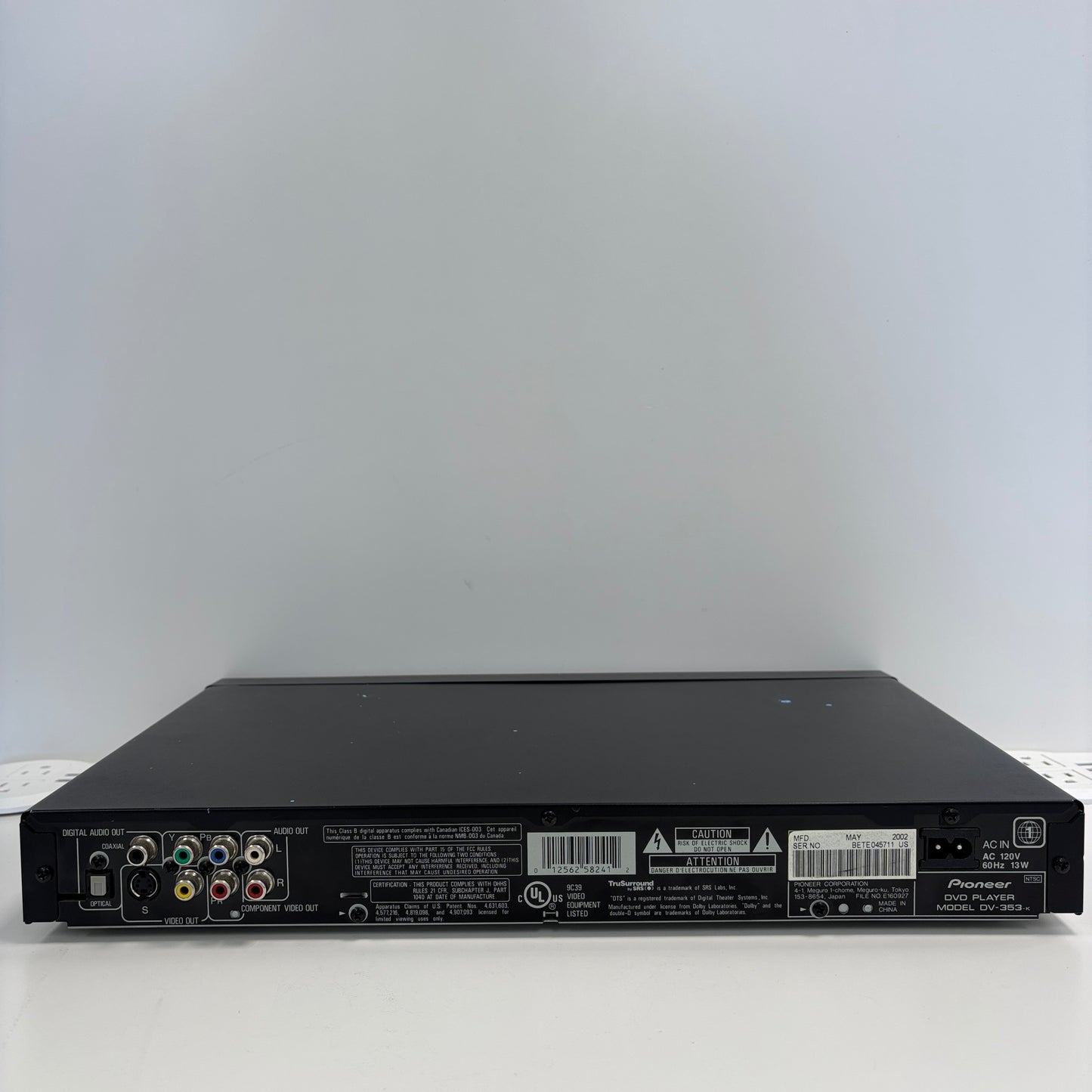 Pioneer DV-353 DVD Blu-Ray Player