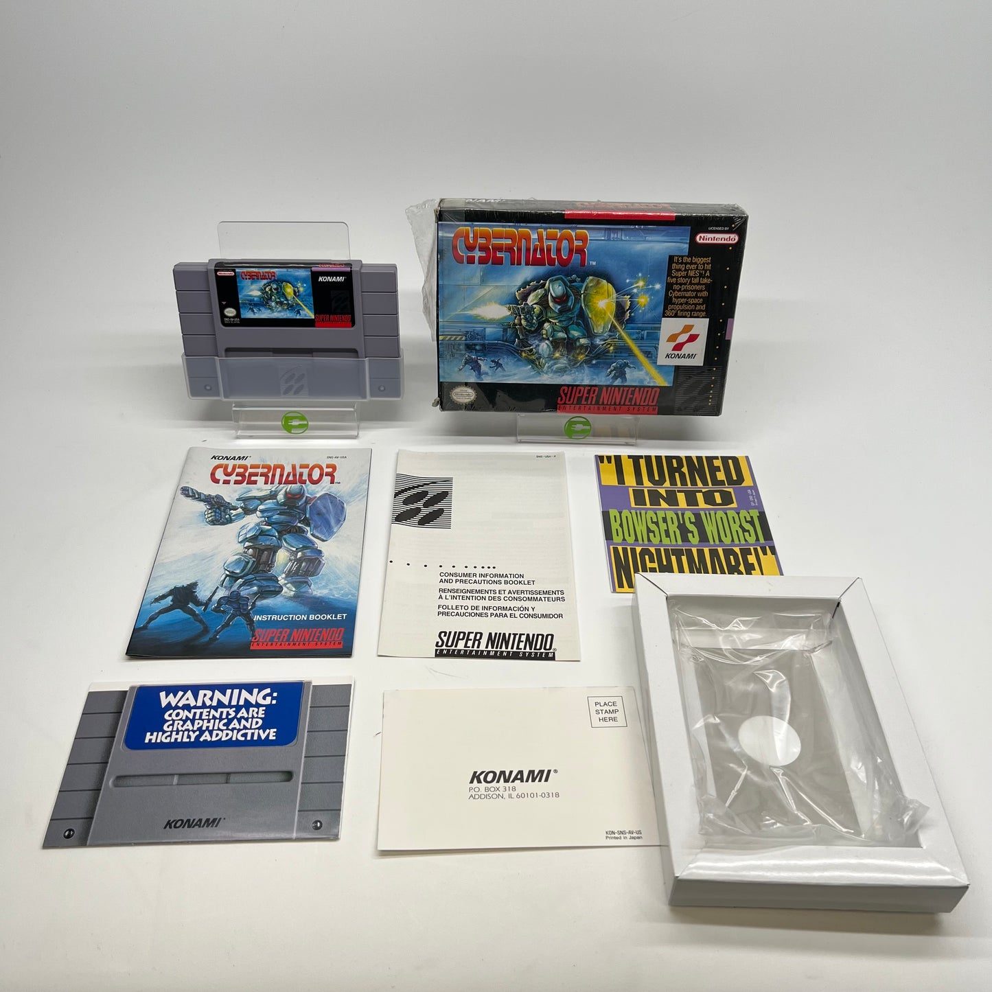 Cybernator (Super Nintendo SNES, 1993) Complete In Box CIB