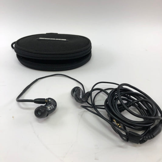 Shure SE215 Wired In-Ear Headphones Black w Carrying Case