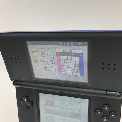 Nintendo DS Lite Handheld Game Console USG-001 Blue w Dust Cover Tested