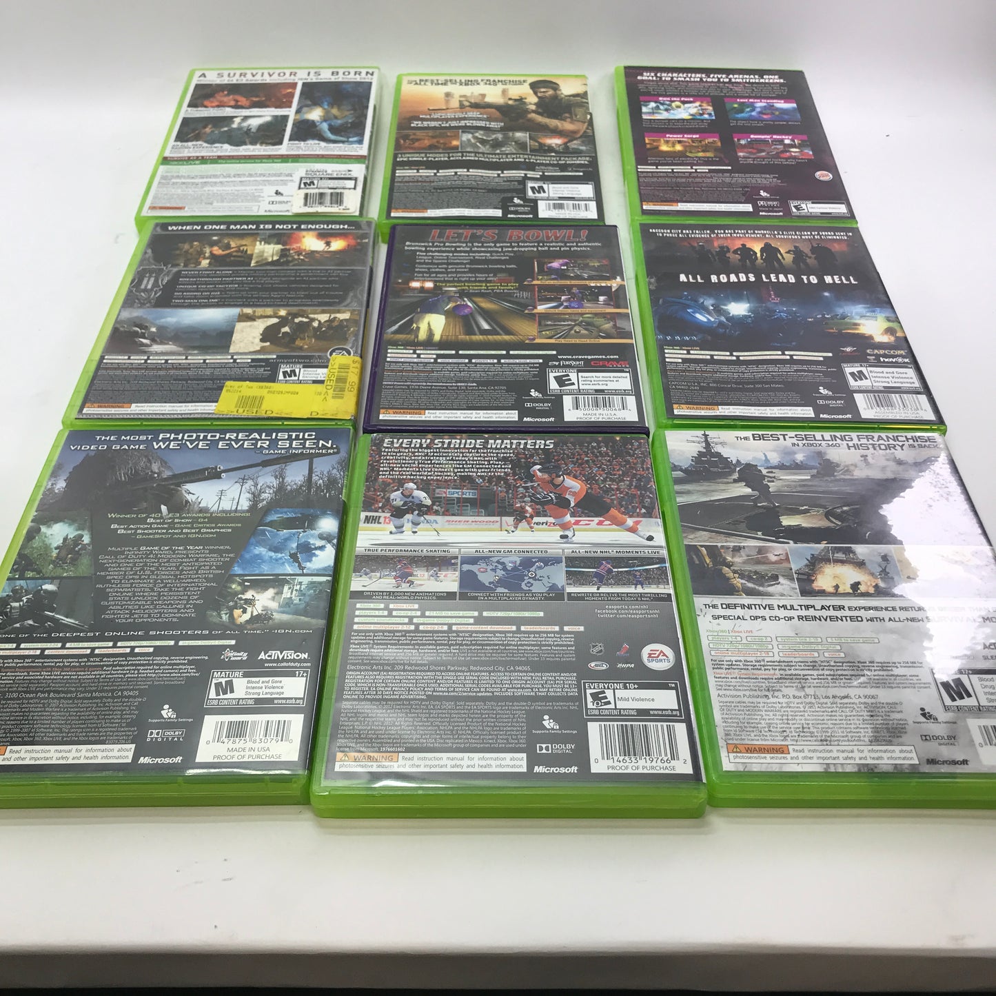 Lot of 133 Microsoft Xbox 360 Games [Call of Duty, Gears of War and More]