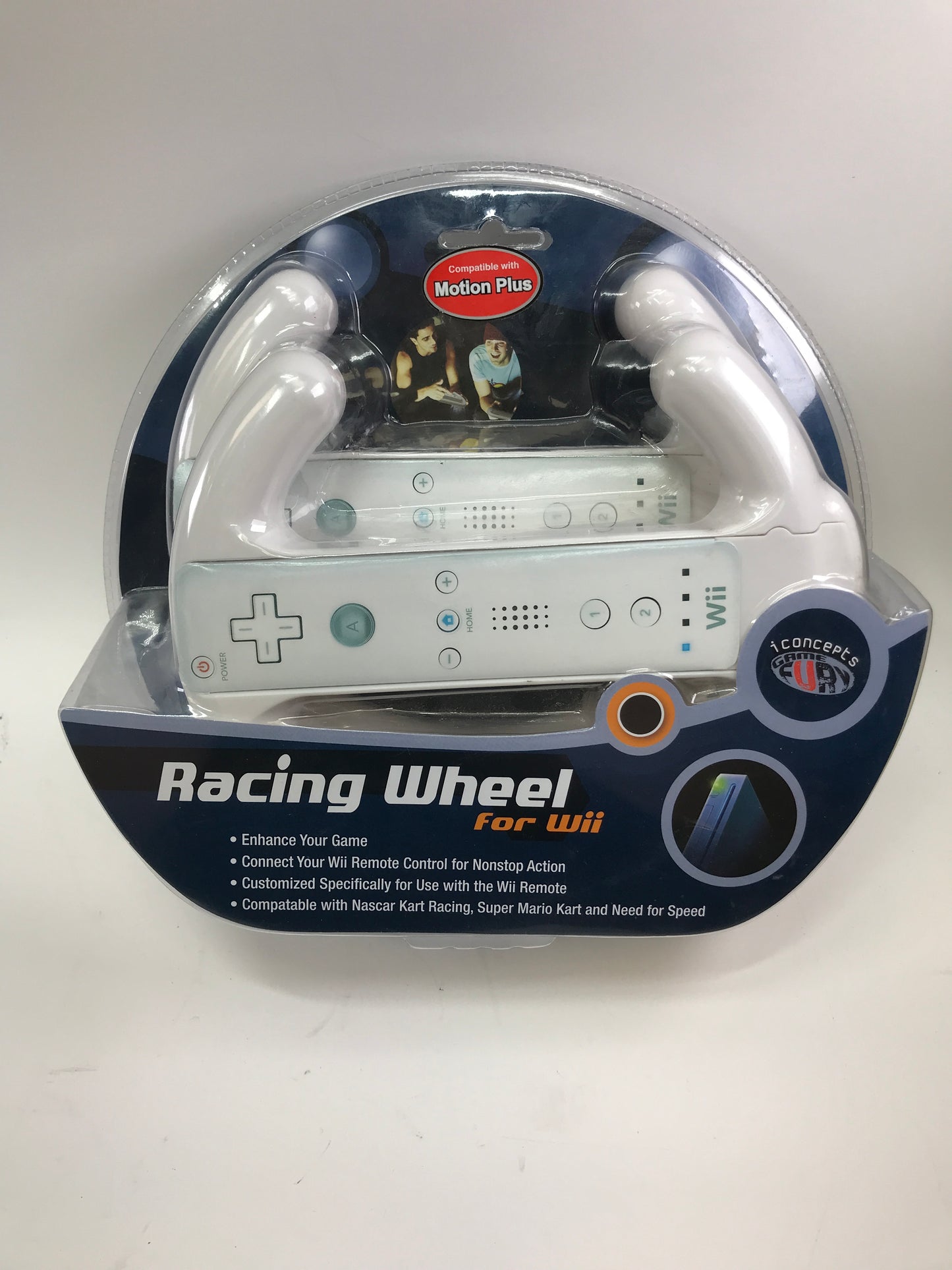 New Nintendo Racing Wheel White WII-440 Factory Sealed