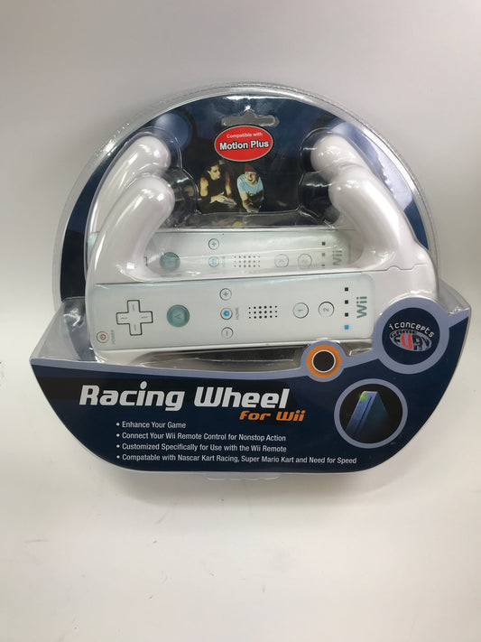 New Nintendo Racing Wheel White WII-440 Factory Sealed